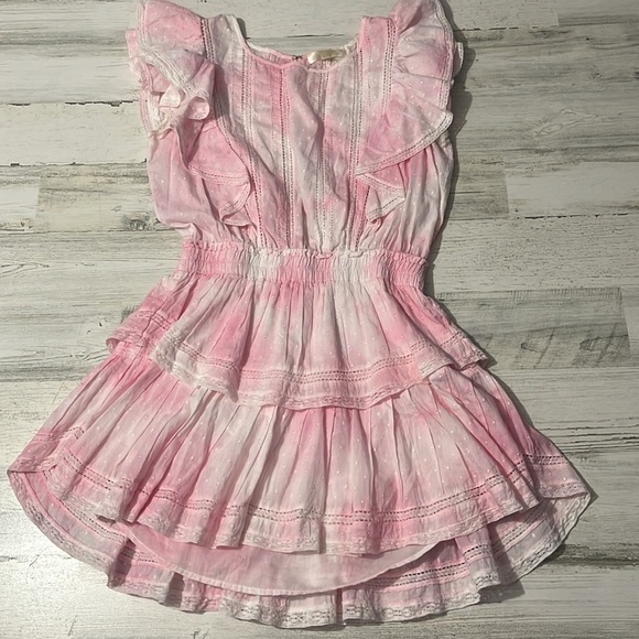 Love Shack Fancy Natasha Short Sleeve Eyelet Mini Dress Size XS - Picture 2 of 12